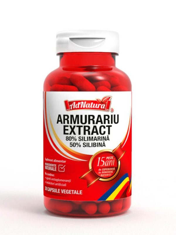 AdNatura Armurariu Extract 30 capsule vegetale 80% silimarina 50%silibina