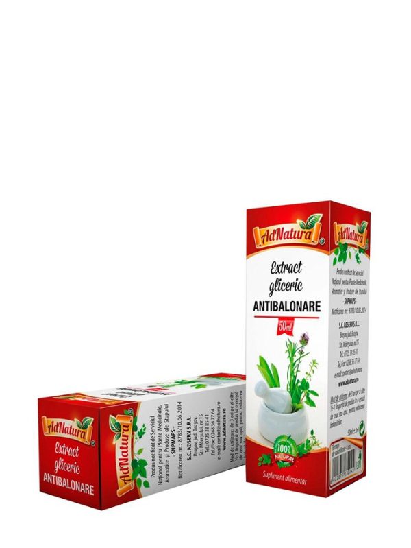 AdNatura Antibalonare-extract gliceric 50 ml fara alcool