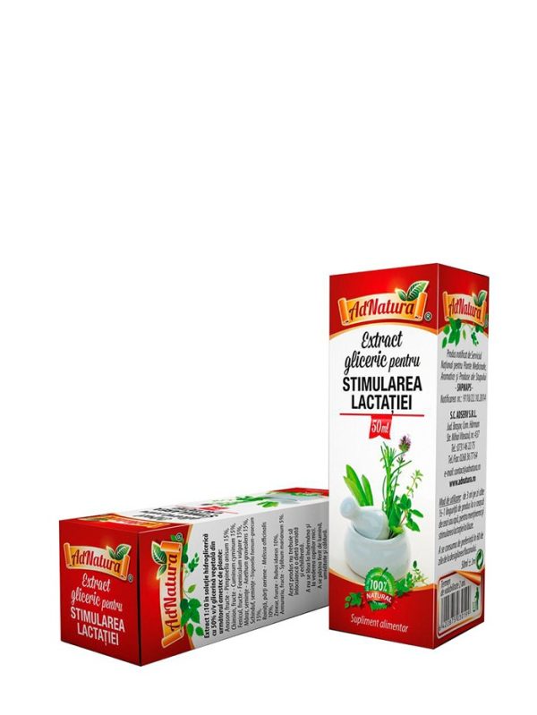 AdNatura Stimularea Lactatiei-extract gliceric 50 ml fara alcool