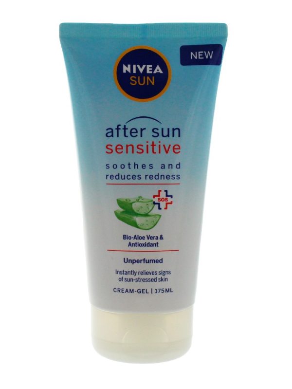 Nivea Sun Crema-Gel dupa plaja 175 ml Sensitive (in tub)