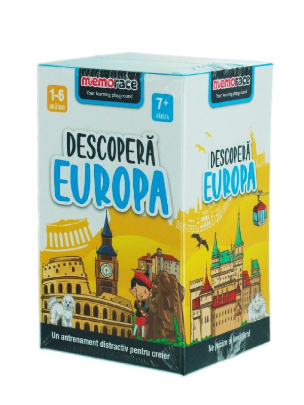 Memorace Joc educativ-Descopera Europa, 7+Ani 58 piese