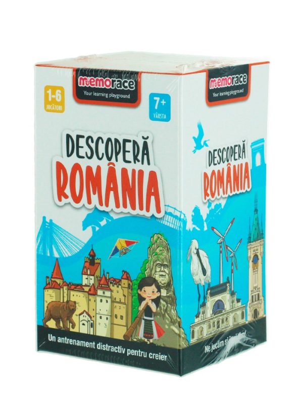 Memorace Joc educativ-Descopera Romania, 7+Ani 58 piese