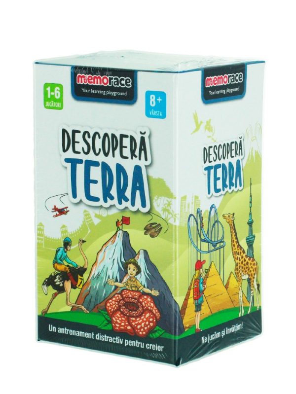 Memorace Joc educativ-Descopera Terra, 8+Ani 58 piese