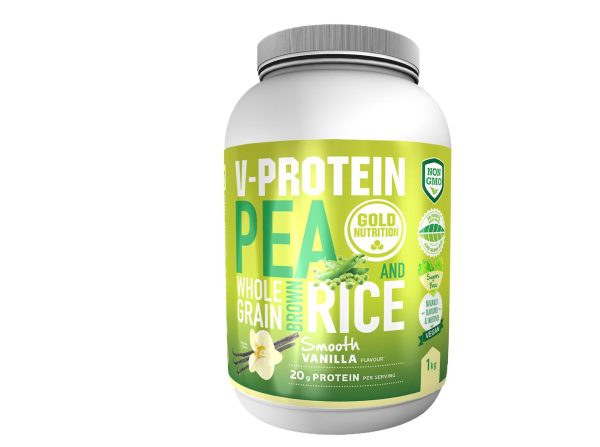 02adee5c44e06_132313678_max.jpg Pudra proteica vegetala V-Protein vanilie, 1kg, Gold Nutrition