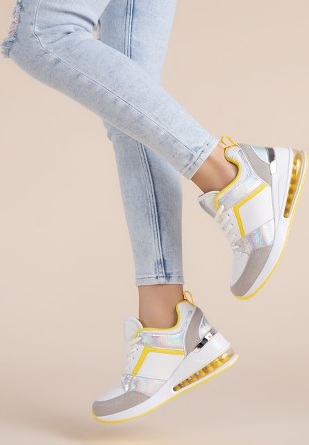 Sneakers cu platforma Janice V1 Albi