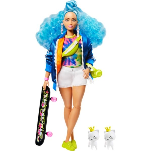 0887961908503_grn30_001w_papusa_barbie_extra_style_blue_curly_hair_1_.jpg Papusa Barbie, Extra Style, Blue Curly Hair
