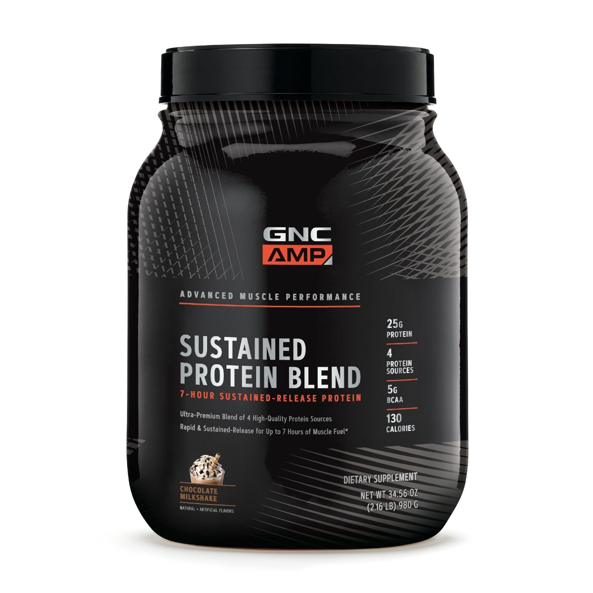 0c5e8bd754516_414787_1.jpg Amestec proteic cu aroma de milkshake de ciocolata AMP Sustained Protein Blend, 980g, GNC