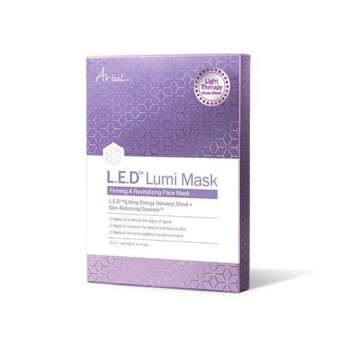 Set 5 x Mască Șervețel LED Lumi Mask cu Terapie cu Lumină - Fermitate și Revitalizare, 18ml | Ariul