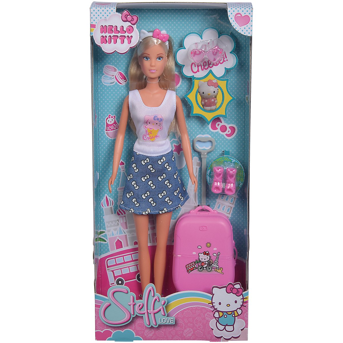 Papusa Steffi Love Travel Hello Kitty