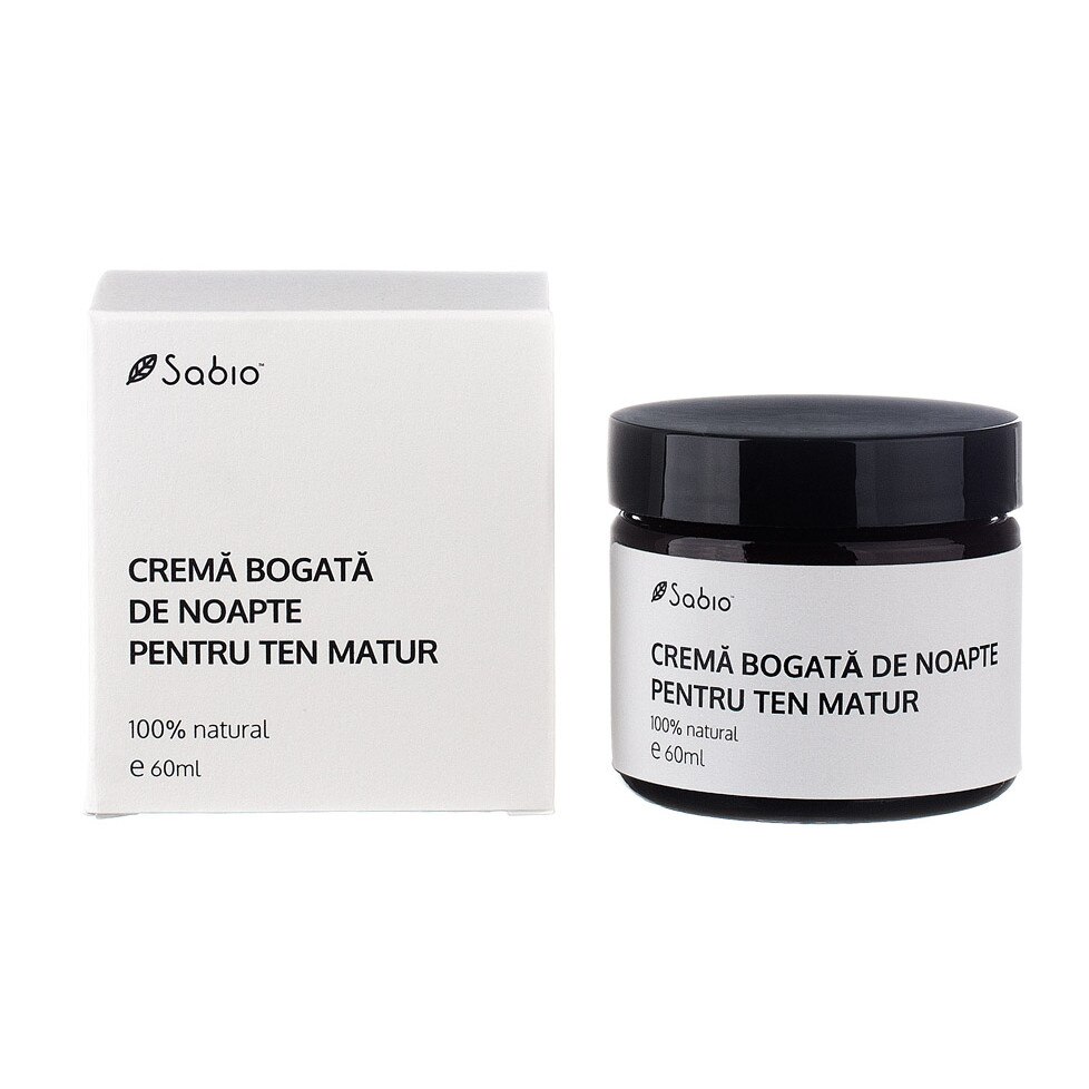 11d72699cdd06_res_c230e793e3d4aa73414e4b9008a3d1f1.jpg Crema bogata de noapte pentru ten matur, 60ml, Sabio