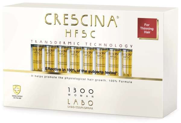 Tratament pentru par Crescina HFSC Transdermic 1300 Woman, 20 fiole, Labo