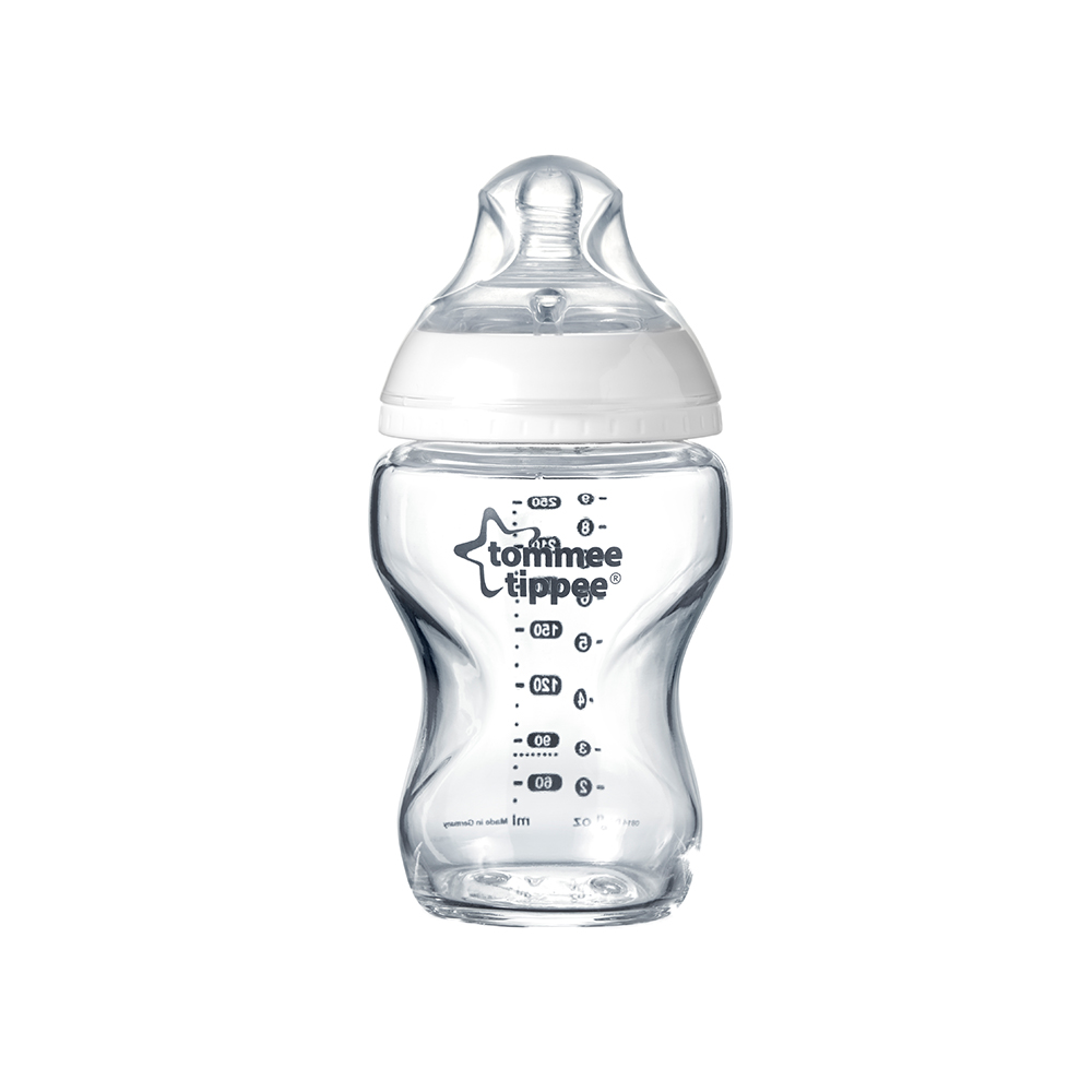 15935dd258c06_5010415224385.jpg Biberon din sticla cu tetina din silicon Closer to Nature +0 luni, 250ml, Tommee Tippee