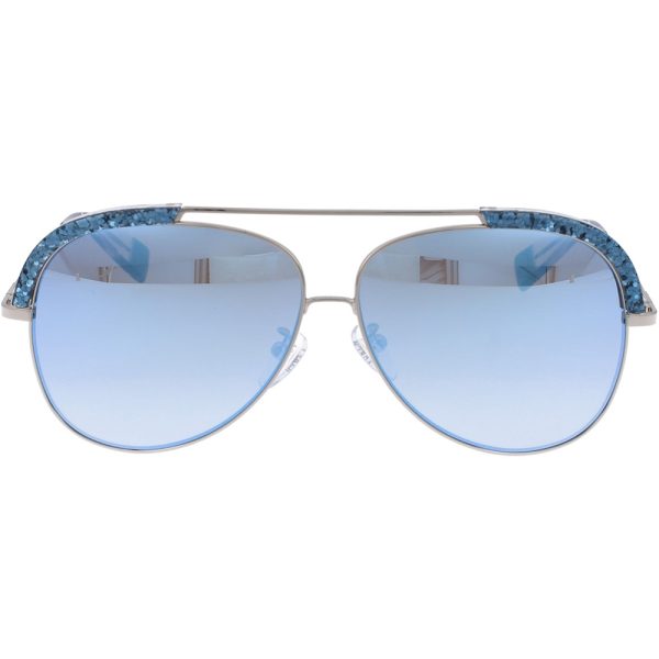 Ochelari de soare Furla SFU284 579B, Argintiu, 60 mm