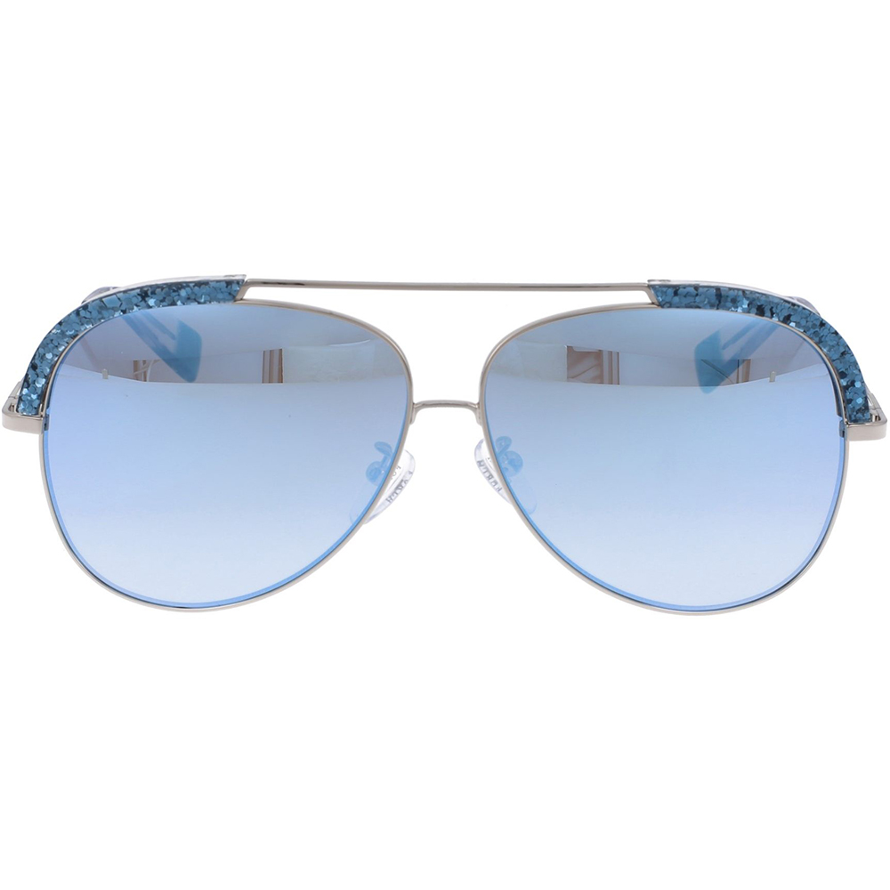 Ochelari de soare Furla SFU284 579B, Argintiu, 60 mm