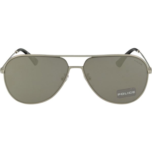 Ochelari de soare Police SPL359 589X, HIGHWAY TWO 1, Argintiu, 59 mm