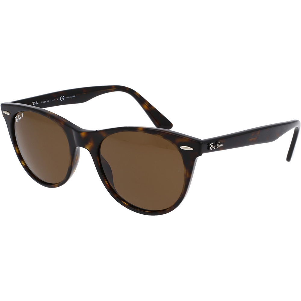 Ochelari de soare Ray-Ban RB2185 902/57, WAYFARER II, polarizati, Havana, 52 mm