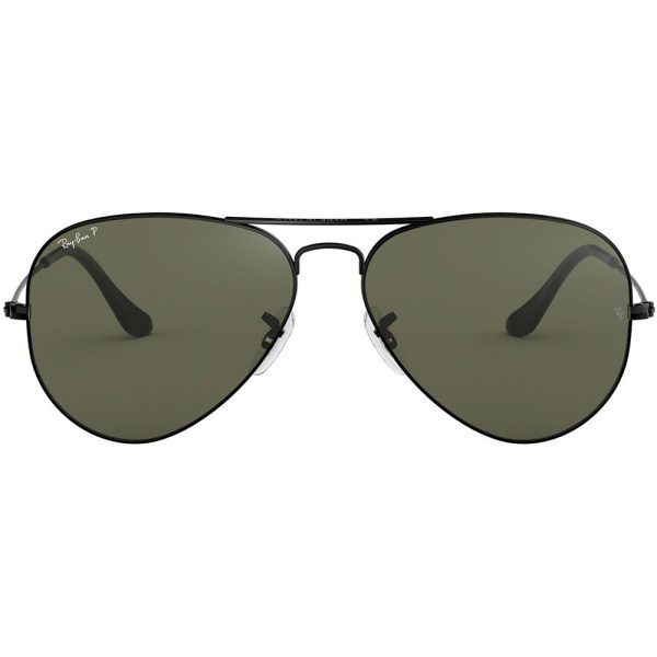 Ochelari de soare Ray-Ban RB3025 002/58, AVIATOR, polarizati, Negru, 58 mm