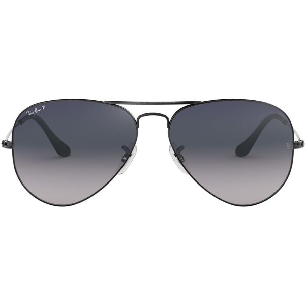 Ochelari de soare Ray-Ban RB3025 004/78, AVIATOR, polarizati, Gri, 62 mm