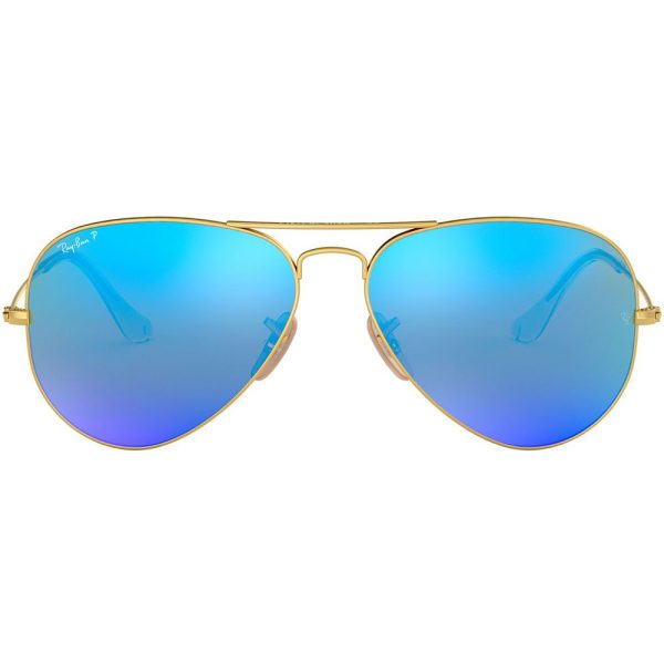 Ochelari de soare Ray-Ban RB3025 112/4L, AVIATOR, polarizati, Auriu, 58 mm