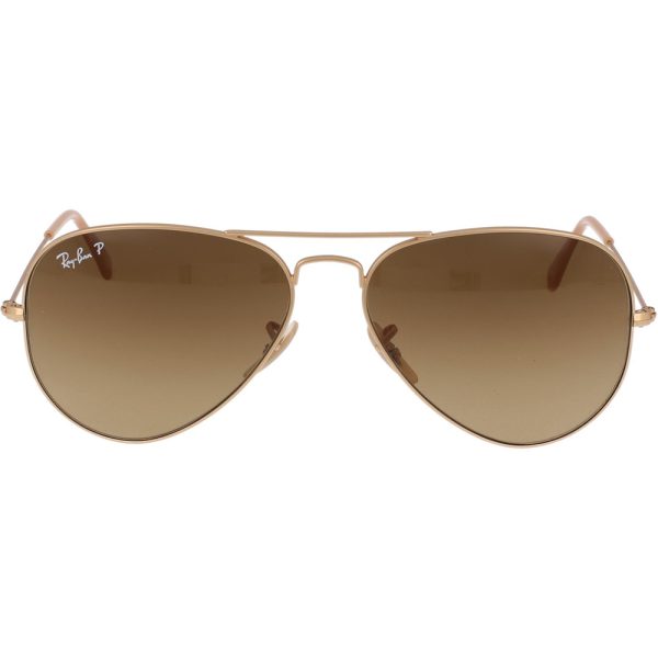 Ochelari de soare Ray-Ban RB3025 112/M2, AVIATOR, polarizati, Auriu, 58 mm