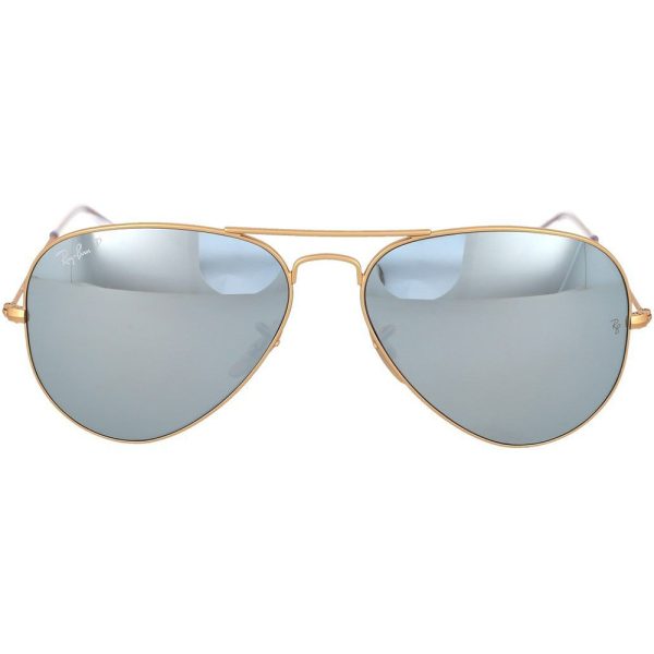 Ochelari de soare Ray-Ban RB3025 112/W3, AVIATOR, polarizati, Auriu, 58 mm