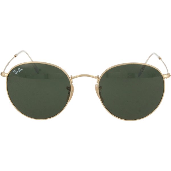 Ochelari de soare Ray-Ban RB3447 001, ROUND METAL, Auriu, 53 mm