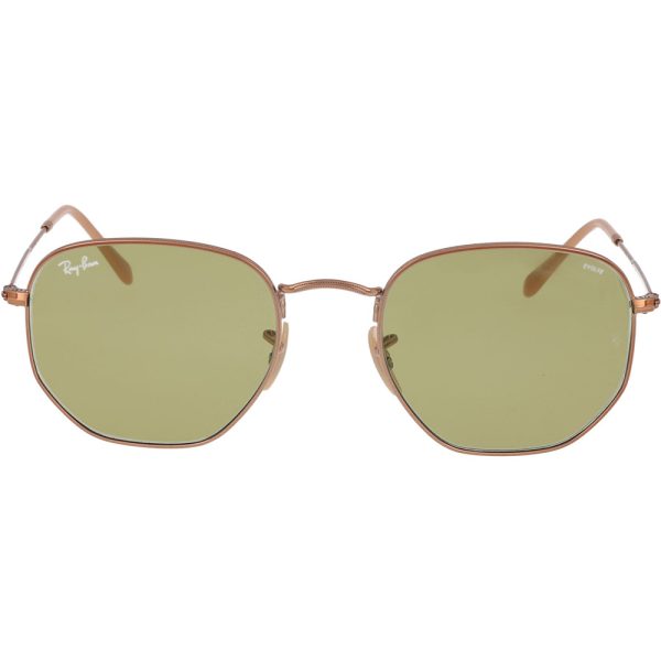 Ochelari de soare Ray-Ban RB3548N 91314C, HEXAGONAL, Auriu, 54 mm