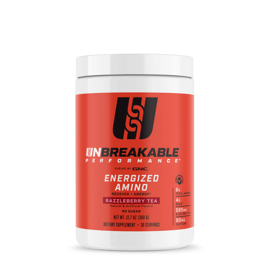 Amino cu aroma de ceai de fructe de padure Unbreakable Performance Energized, 360g, GNC