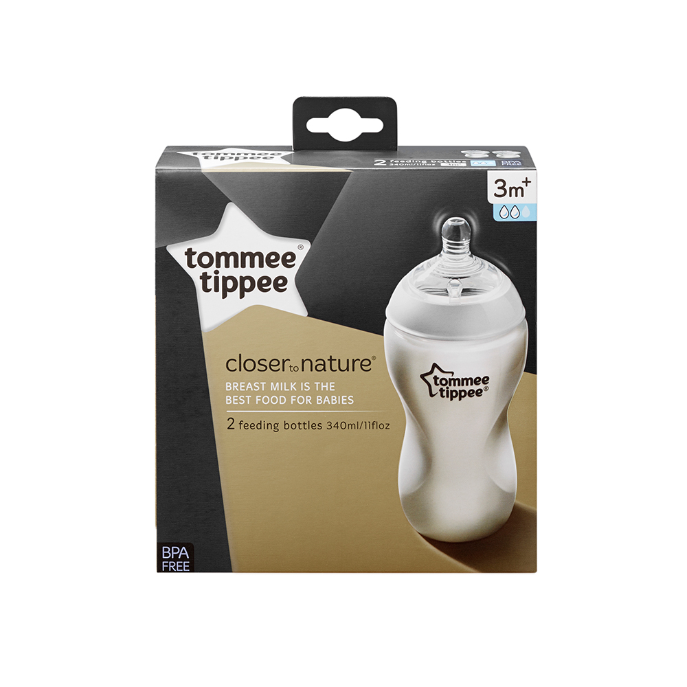 1ce97ce5a8c06_5010415226204.jpg Set 2 biberoane tetina silicon Closer to Nature +3 luni, 340ml, Tomme Tippee