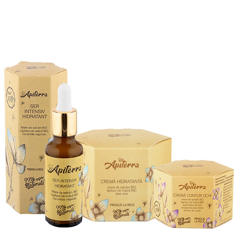 1d17ef3a4f316_pachet-apiterra-crema-hidratanta-ser-intensiv-hidratant-.jpg Pachet crema hidratanta 50ml + Ser intensiv hidratant 30ml + Crema contur ochi 15ml, Apiterra