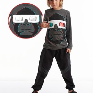 Set bluza cu maneca lunga si pantaloni sport Mushi