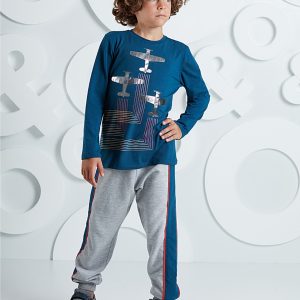 Set bluza cu maneca lunga si pantaloni sport Mushi