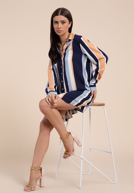 Rochie camasa Claire Albastra