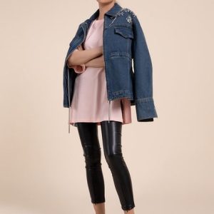 Geaca din denim Ottavia Albastra