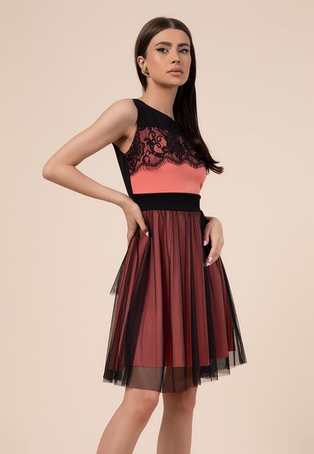 Rochie scurta Mattia V1 Neagra