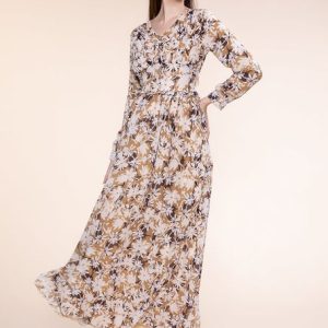 Rochie lunga Hermina Camel