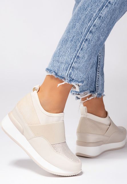 Sneakers cu platforma Vibes Bej