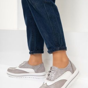 Pantofi Oxford Nikkita Gri