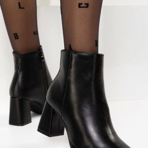 Botine cu toc Dalisa Negre