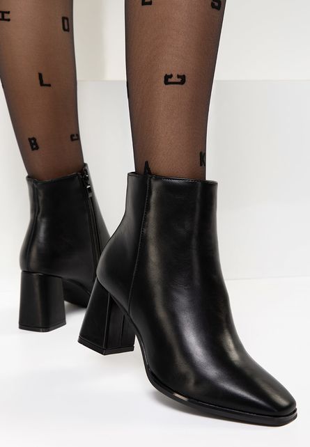 Botine cu toc Dalisa Negre