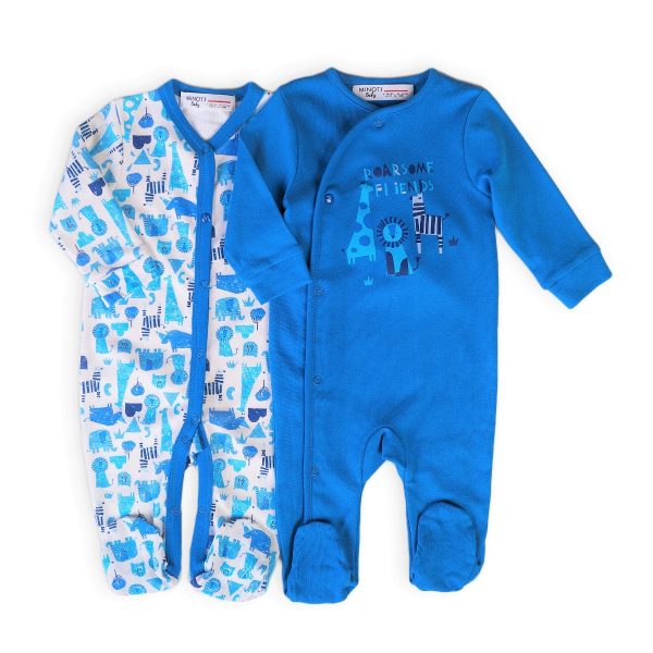 Set 2 bucati salopeta bebe Minoti Rhino