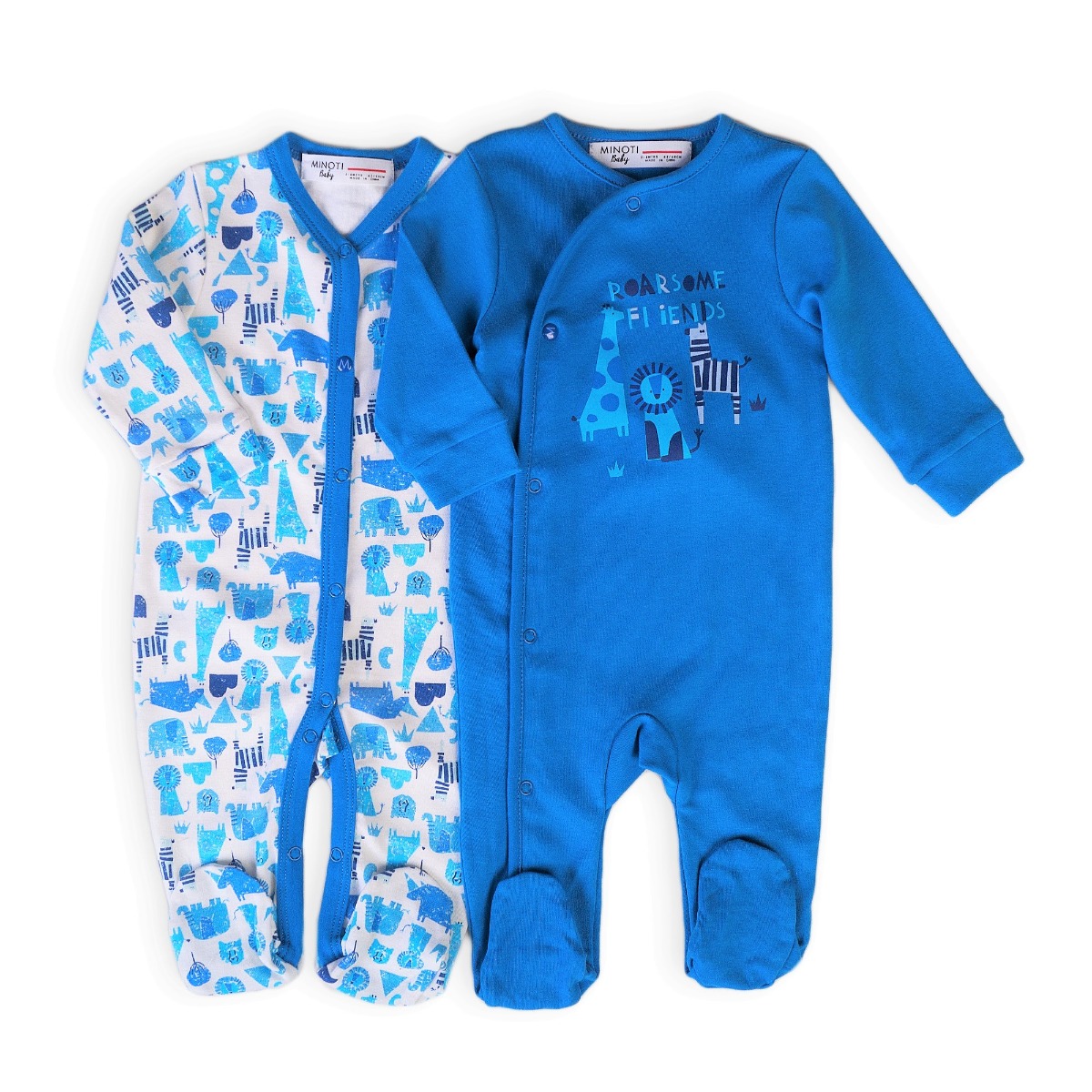 Set 2 bucati salopeta bebe Minoti Rhino