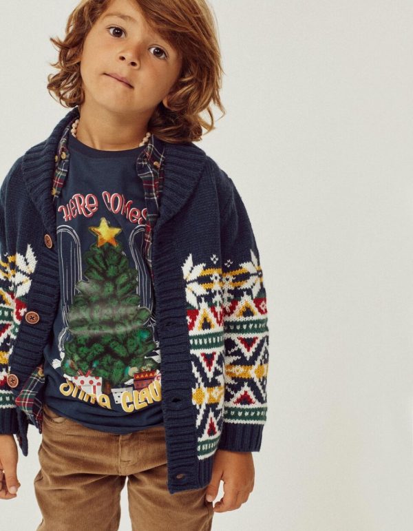 20212592.jpg Cardigan cu maneca lunga si imprimeu, Zippy