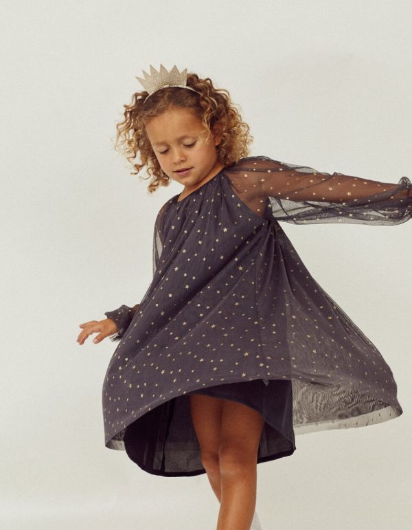 Rochie cu maneca lunga din tulle, Zippy