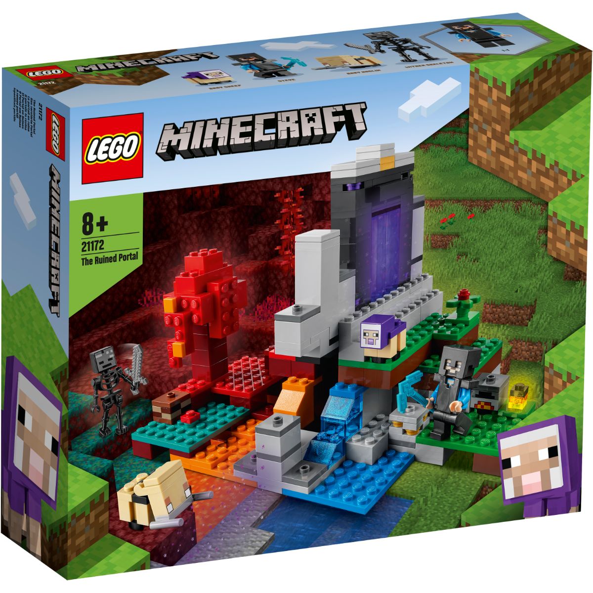 21172_box1_v29.jpg LEGO® Minecraft - Portalul ruinat (21172)