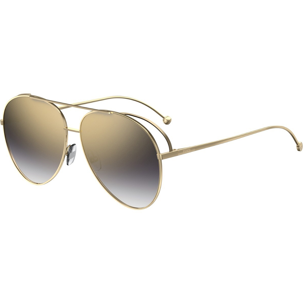 Ochelari de soare Fendi FF0286/S J5G FQ, Auriu, 63 mm