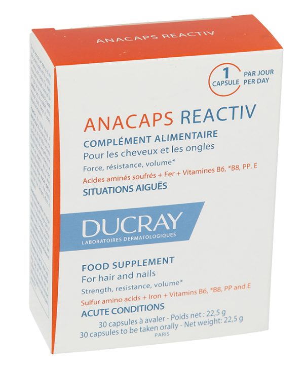 3282770105346.jpg Anacaps Reactiv pentru par si unghii, 30 capsule, Ducray