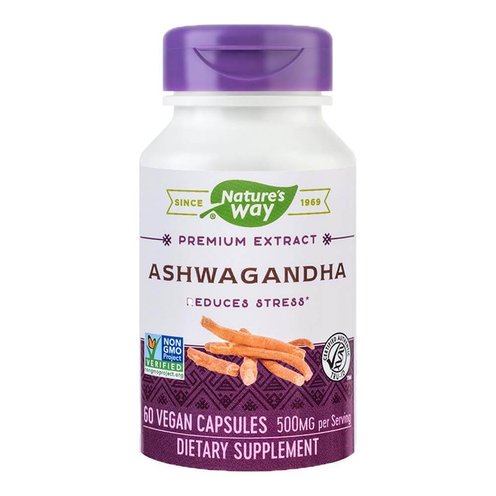 Ashwagandha SE 500mg 60 capsule vegetale Nature's Way, natural, Secom