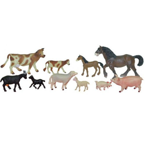 crawl buy in progress Set de 10 Figurine Animale Domestice cu puii - Maaco