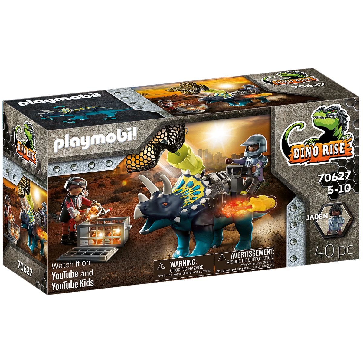 Set Playmobil Dino Rise - Triceratops - Batalia pentru piatra legendara